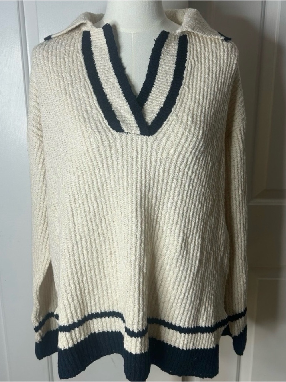 Like New Z Supply Hammond Oversized Polo Sweater (Size L) - Picture 4 of 9